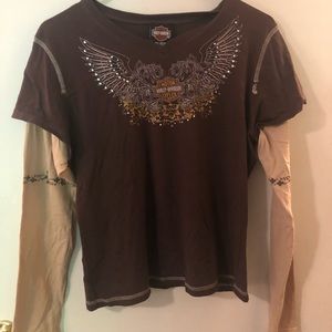 Layered Harley Davidson Shirt